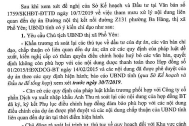 Chủ tịch tỉnh Thái Nguyên tiếp tục chỉ đạo giải quyết vụ doanh nghiệp đầu tư dự án BT kêu cứu
