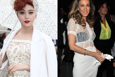 Phạm Băng Băng cùng Sarah Jessica Parker xem buổi trình diễn của Louis Vuitton 