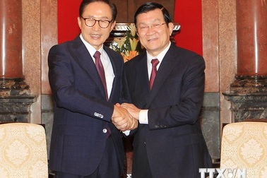  Chủ tịch nước tiếp Cựu Tổng thống Hàn Quốc Lee Myung Bak