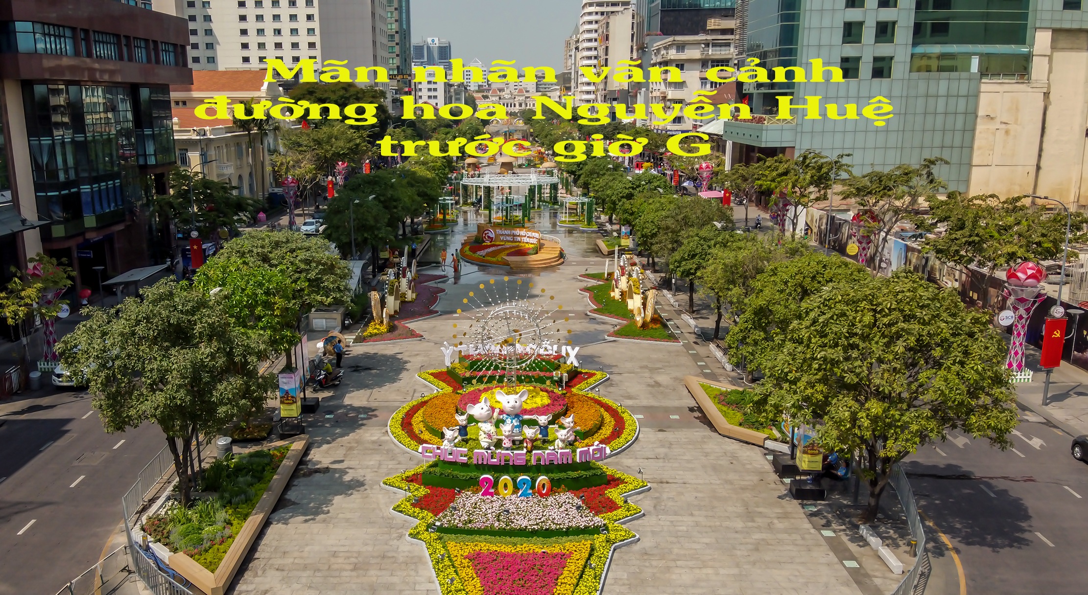 Mãn nhãn ngắm đường hoa Nguyễn Huệ trước giờ G