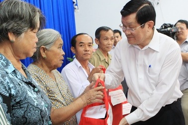 Chủ tịch nước Trương Tấn Sang thăm và làm việc tại An Giang