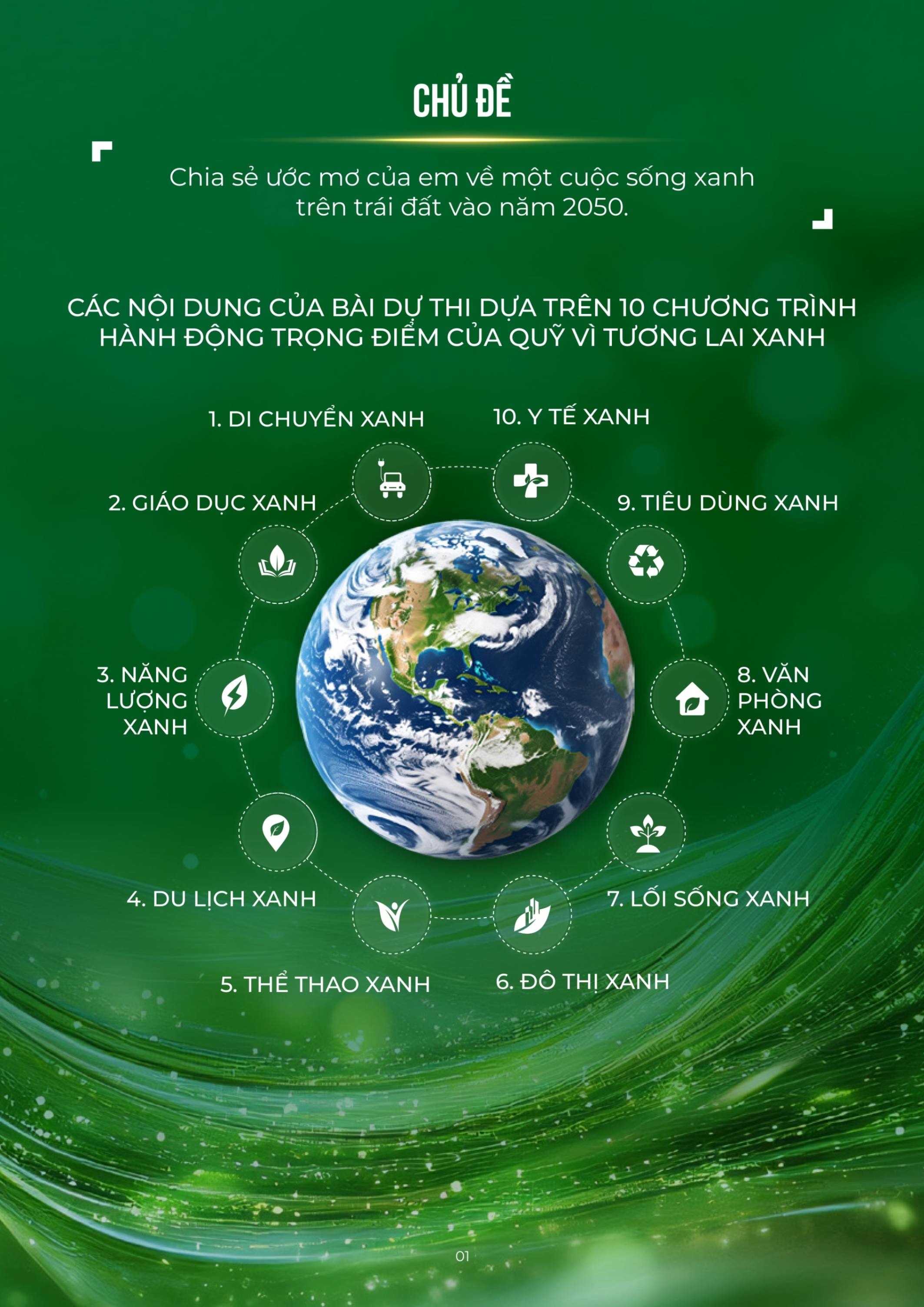 Soutěž „Pošlete zelenou budoucnost 2050“ – Šíření zeleného poselství budoucím generacím – 1. Cuộc thi Gửi tương lai xanh 2050 - lan tỏa thông điệp xanh cho thế hệ tương lai - 1