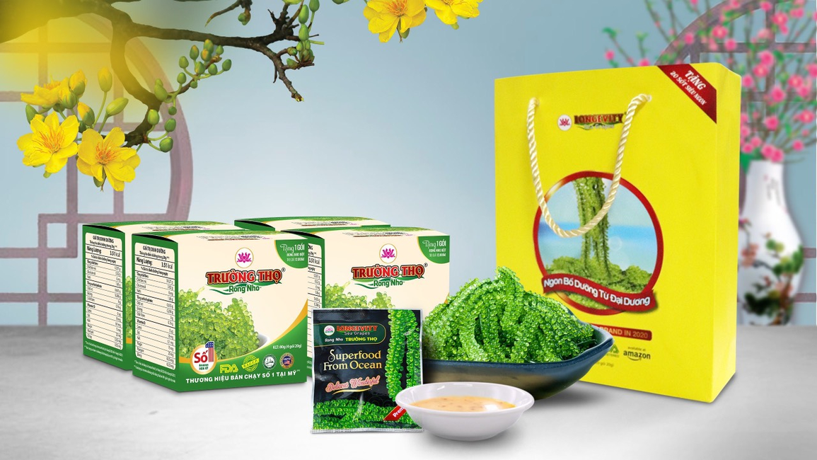 Quà tết Rong Nho Trường Thọ - tự hào thương hiệu Việt nổi tiếng trên Amazon - 4 Quà tết Rong Nho Trường Thọ - tự hào thương hiệu Việt nổi tiếng trên Amazon - 4