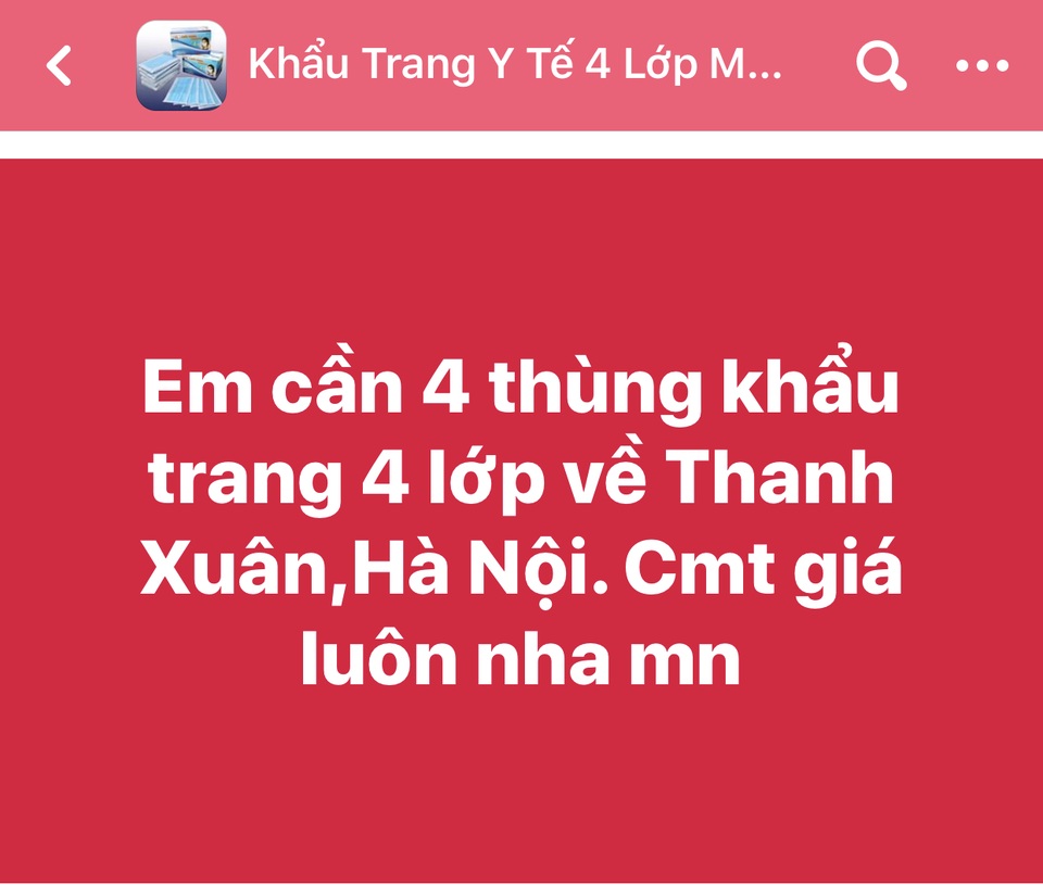 Dân mạng nháo nhác, săn lùng khẩu trang y tế khắp các chợ online - 2 Dân mạng nháo nhác, săn lùng khẩu trang y tế khắp các chợ online - 2