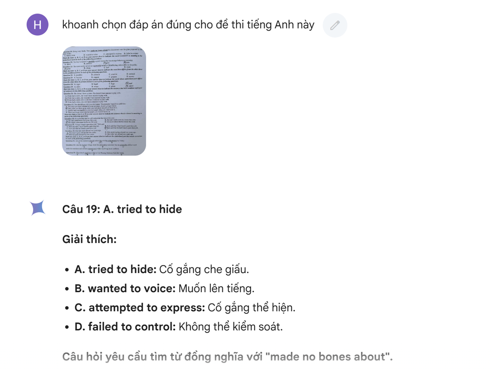 AI giải đề tiếng Anh tốt nghiệp THPT 2024: Ứng dụng nào đạt điểm cao nhất? - 3 AI giải đề tiếng Anh tốt nghiệp THPT 2024: Ứng dụng nào đạt điểm cao nhất? - 3