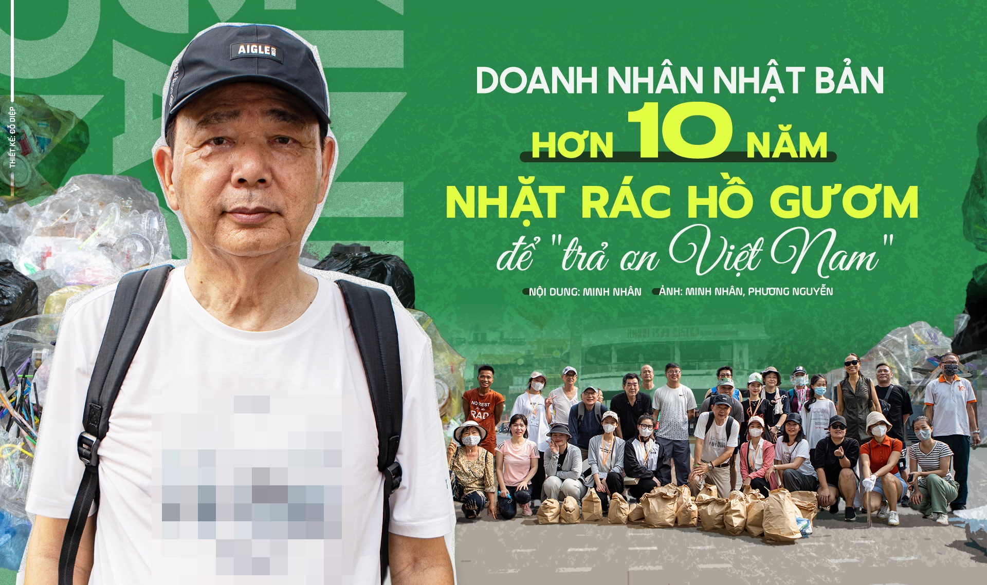 Doanh nhân Nhật Bản hơn 10 năm nhặt rác hồ Gươm để "trả ơn Việt Nam"