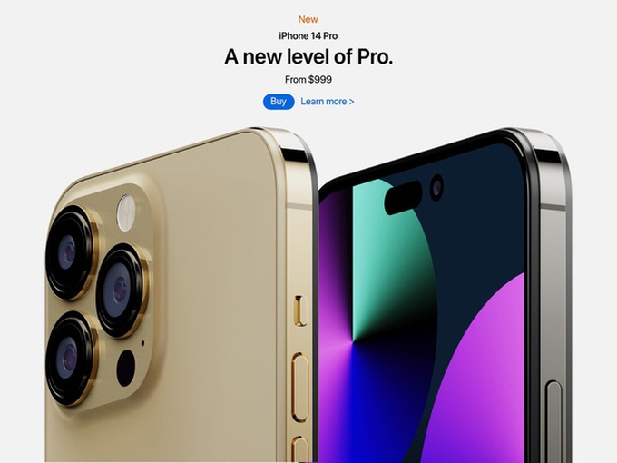 Concept iPhone 14 Pro với màn hình đục lỗ, camera tổ ong
