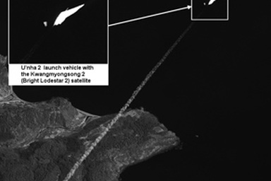 Viện nghiên cứu Mỹ công bố ảnh đường bay của tên lửa Triều Tiên