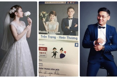 Độc đáo thiệp cưới mang giao diện Facebook của cặp đôi Hà Nội