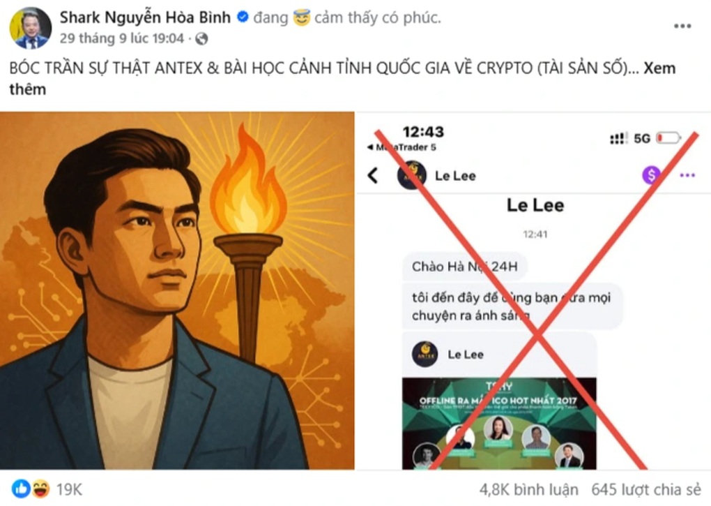 Visão geral do escândalo do projeto de criptomoeda AntEx que colocou Shark Binh em problemas legais - 2 Toàn cảnh lùm xùm dự án tiền số AntEx khiến Shark Bình vướng vòng lao lý - 2
