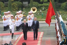 Tổng Bí thư, Chủ tịch nước Nguyễn Phú Trọng chủ trì lễ đón Tổng thống Argentina