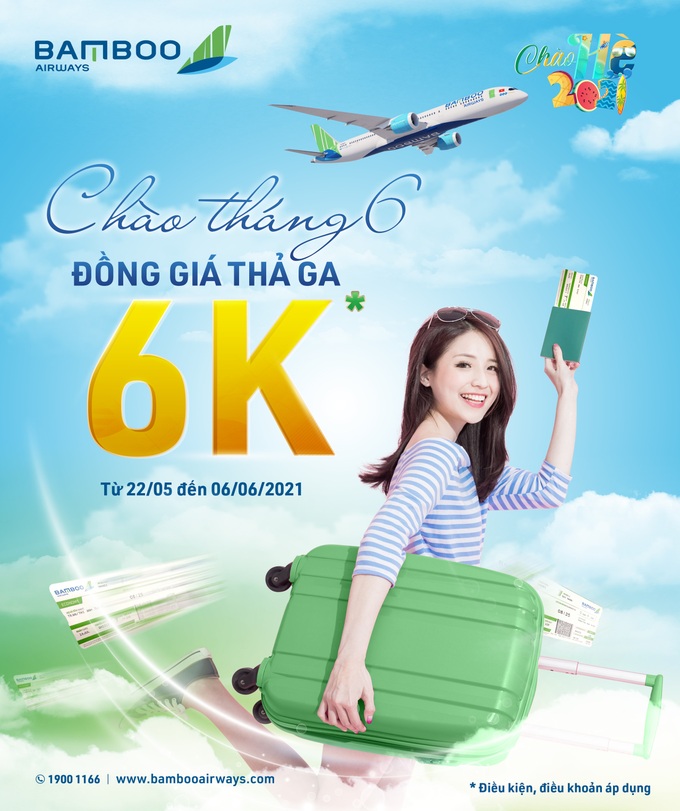 Chào tháng 6, Bamboo Airways tung ưu đãi hàng chục ngàn vé bay đồng giá 6K - Ảnh 3.