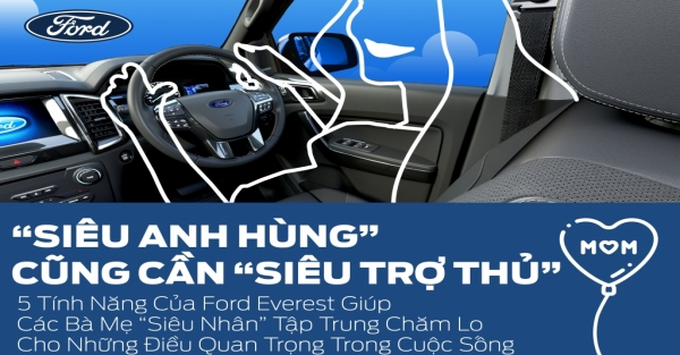 5 tính năng của Ford Everest giúp các bà mẹ “siêu nhân” tập trung chăm lo cho những điều quan trọng trong cuộc sống - Ảnh 1.