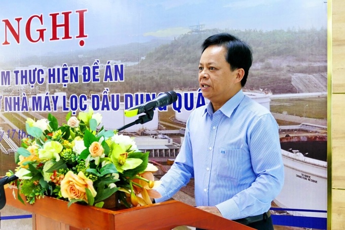 Chủ tịch HĐQT BSR Nguyễn Văn Hội - Phó Trưởng ban chỉ đạo Đề án phát biểu tại Hội nghị.