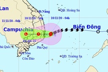 Bão số 12 đã vào vùng biển Bình Định - Ninh Thuận