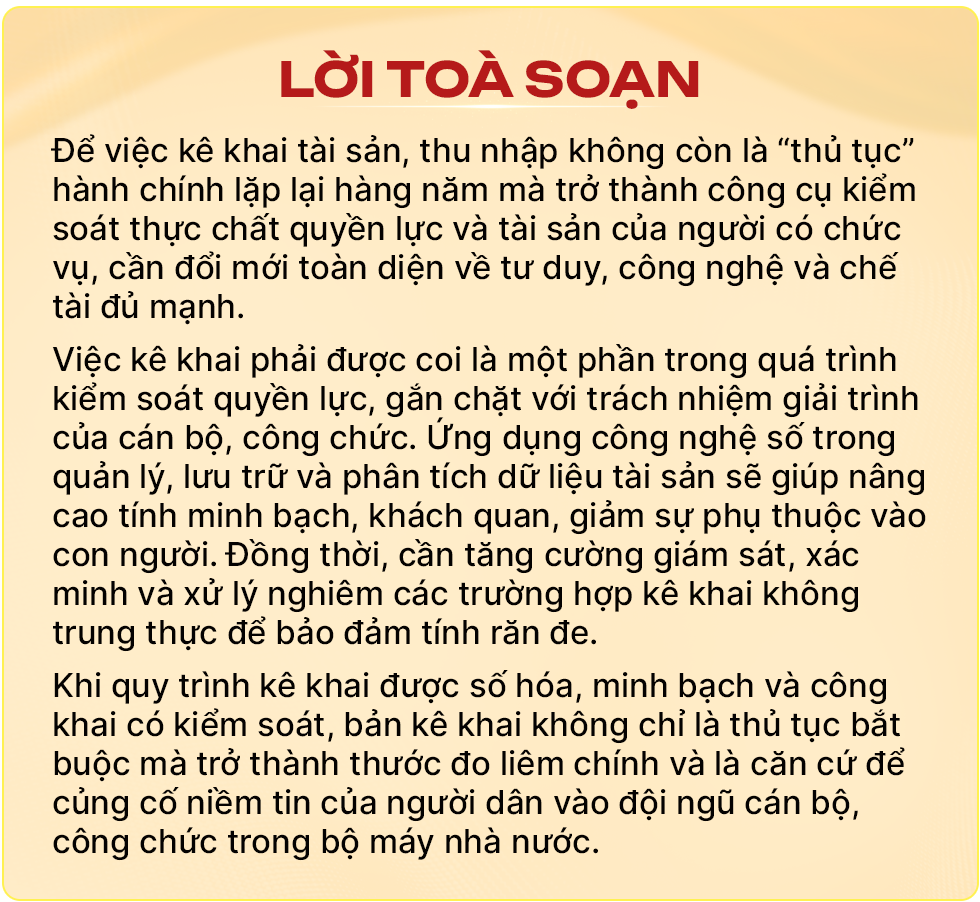 Để kê khai tài sản của cán bộ không hình thức (kỳ 1): Cần niêm yết bản khai - 1