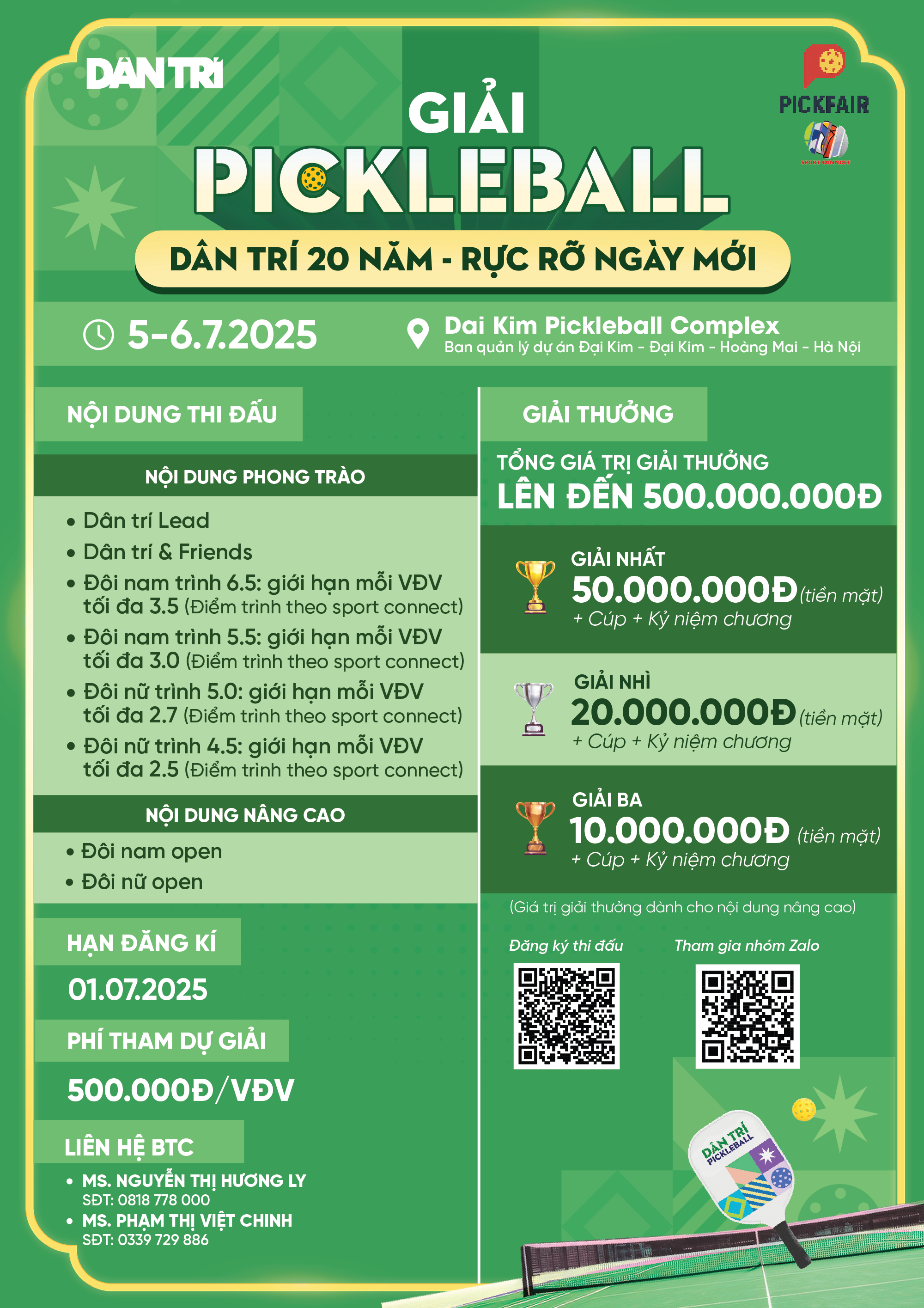 VĐV Huyền Trang: Cả nhà tôi rất háo hức tham gia giải pickleball Dân trí - 8 VĐV Huyền Trang: Cả nhà tôi rất háo hức tham gia giải pickleball Dân trí - 8