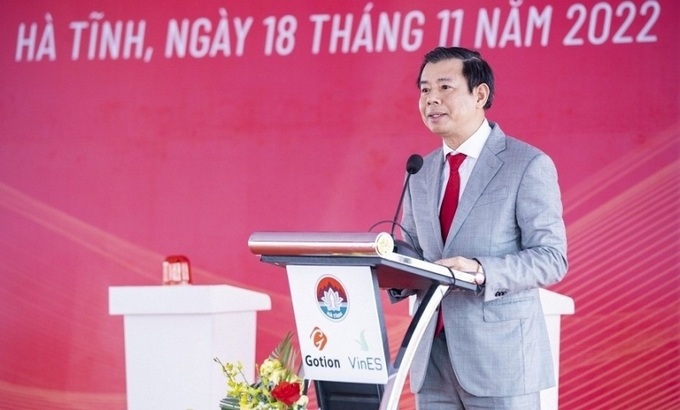 Phó Chủ tịch kiêm Tổng Giám đốc Tập đoàn Vingroup Nguyễn Việt Quang, phát biểu tại buổi lễ.
.