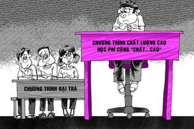 Đóng tiền cao, được học chương trình chất lượng cao!