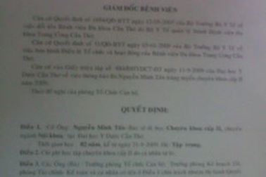 Chuyện trái khoáy ở Bệnh viện Đa khoa Trung ương Cần Thơ