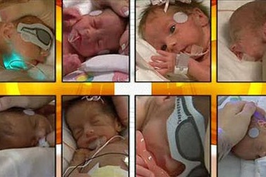 Ca sinh 8 tại Mỹ lần đầu "lộ diện"