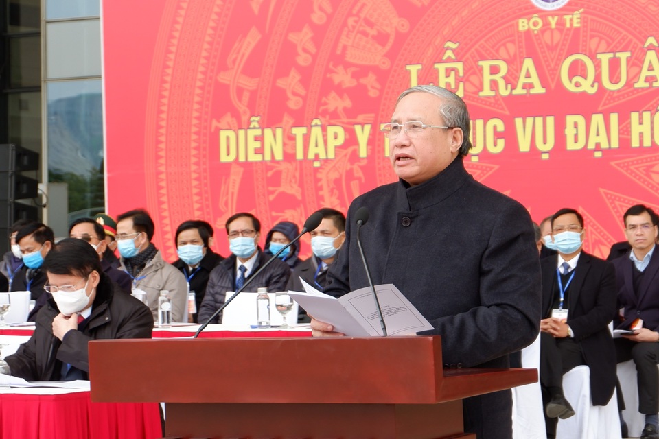 Hơn 300 cán bộ, chiến sĩ diễn tập y tế phục vụ Đại hội Đảng - 2