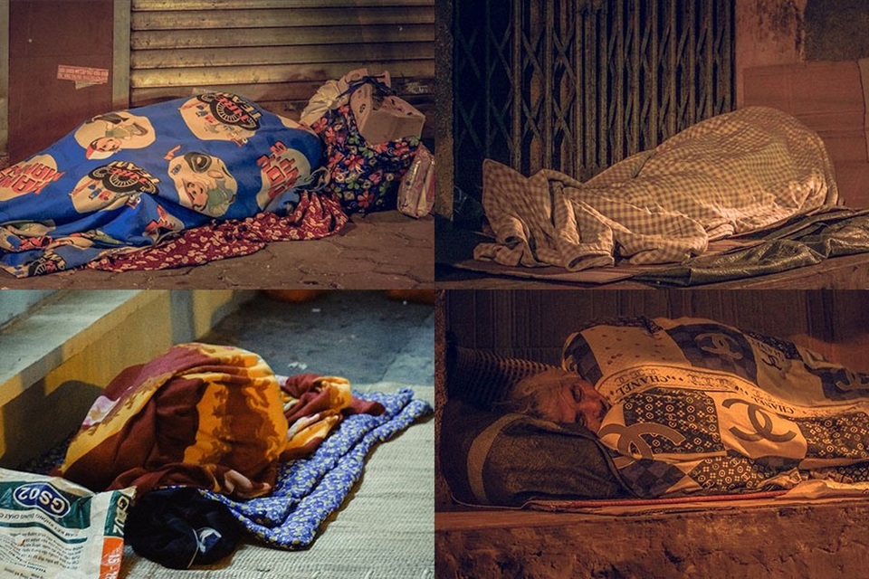 Hà Nội giá rét, người vô gia cư dùng áo mưa thay chăn để chống lạnh - 9 Hà Nội giá rét, người vô gia cư dùng áo mưa thay chăn để chống lạnh - 9