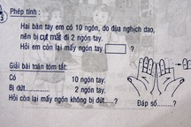 Bài toán rợn người trong... sách lớp 1