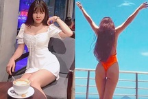 Thân hình quyến rũ nhìn từ phía sau của bạn gái thủ môn Lâm "Tây"