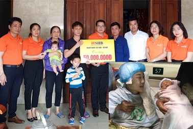 Ngân hàng SHB hỗ trợ cô giáo mầm non thoi thóp nơi bệnh viện 50 triệu đồng