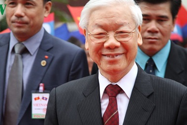 Tổng Bí thư Nguyễn Phú Trọng nói chuyện tại ĐHQG Lào