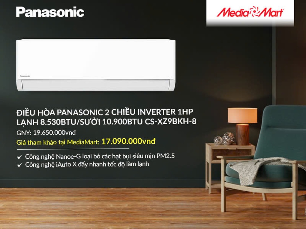 Top 5 điều hòa Panasonic thông minh, tiết kiệm điện cho mùa hè 2025 - 4 Top 5 điều hòa Panasonic thông minh, tiết kiệm điện cho mùa hè 2025 - 4
