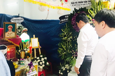 Thăng hàm Thiếu tá lên Trung tá cho công an hy sinh khi làm nhiệm vụ