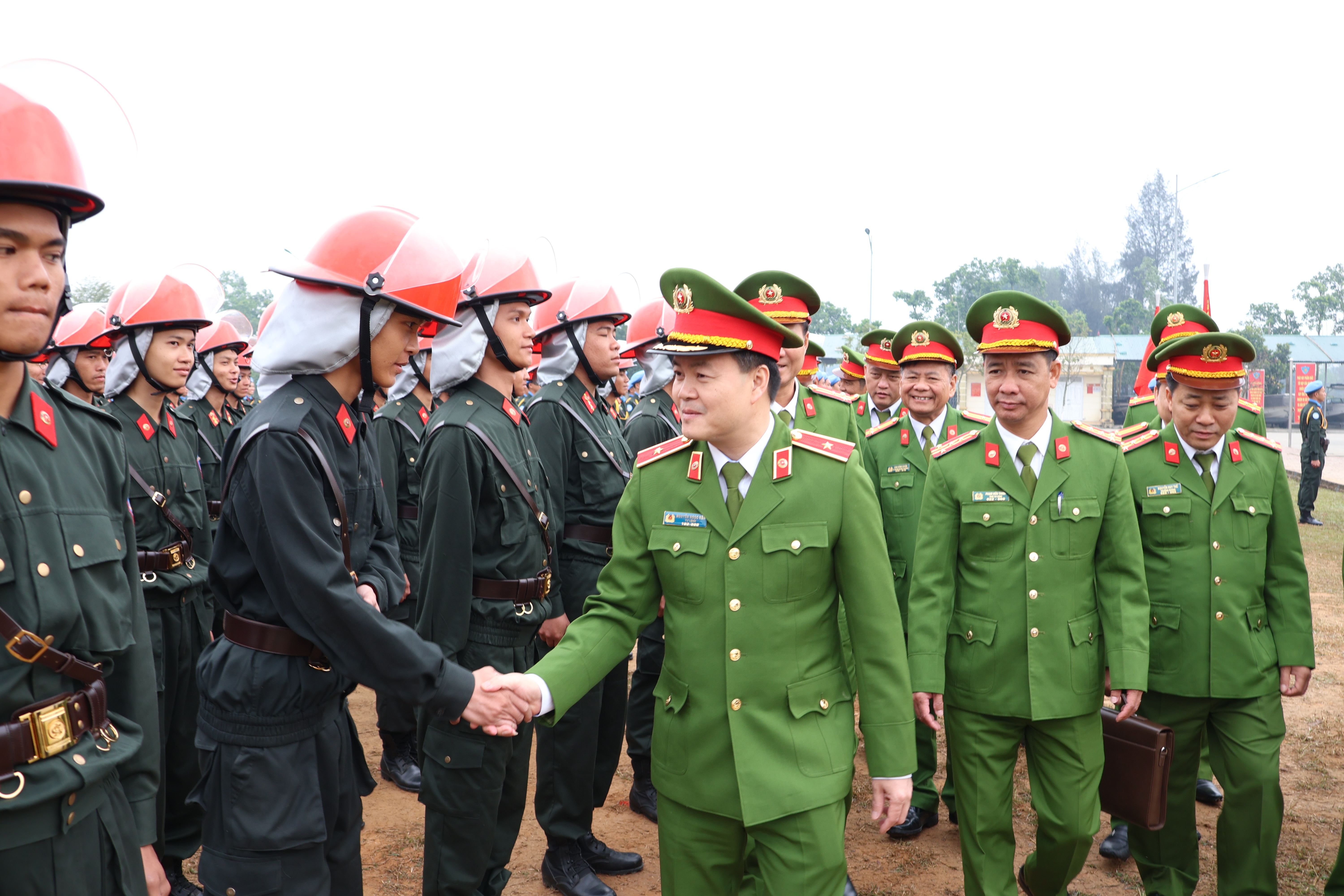Mobile Police Commander inspects training of parade groups - 1 Tư lệnh Cảnh sát cơ động kiểm tra công tác huấn luyện các khối diễu binh - 1