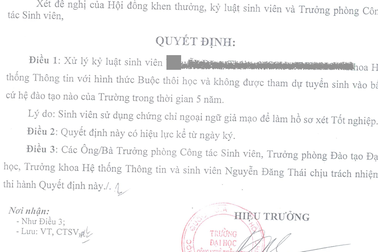 Giả mạo chứng chỉ ngoại ngữ, sinh viên bị buộc thôi học và cấm dự tuyển 5 năm