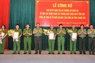 Sáp nhập Cảnh sát PCCC, Công an Thanh Hóa có 8 Phó giám đốc