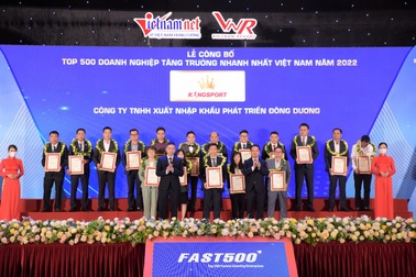 Kingsport vào top 500 doanh nghiệp tăng trưởng nhanh nhất Việt Nam 2022