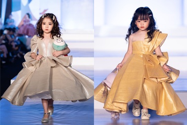 Ngắm các mẫu nhí lộng lẫy, sải bước tự tin trên sàn catwalk