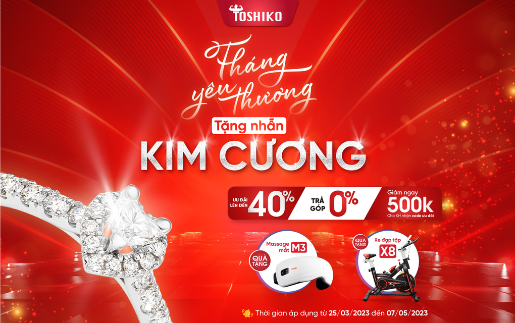 Cơ hội nhận nhẫn kim cương khi mua ghế massage Toshiko - 1 Cơ hội nhận nhẫn kim cương khi mua ghế massage Toshiko - 1