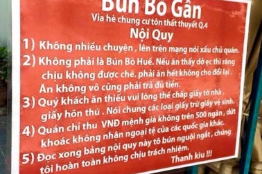 Lạ lùng: Ăn không được chê, không nói xấu chủ quán