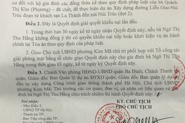 Hà Nội: UBND quận Ba Đình giải quyết khiếu nại, nhiều người dân không đồng thuận!