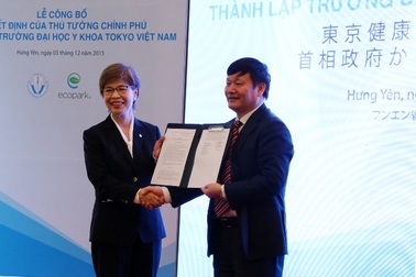 Đầu tư 20 triệu USD xây dựng trường ĐH Y khoa Tokyo Việt Nam