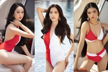 Nam Em và dàn thí sinh Hoa hậu Thế giới Việt Nam diện áo tắm nóng bỏng