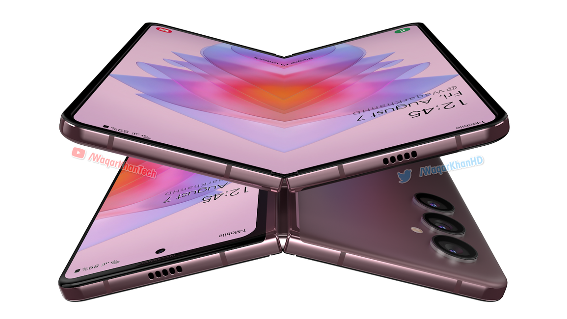 Galaxy Z Fold4 vẫn sở hữu kiểu thiết kế gập cánh bướm như các phiên bản cũ. Galaxy Z Fold4 vẫn sở hữu kiểu thiết kế gập cánh bướm như các phiên bản cũ.