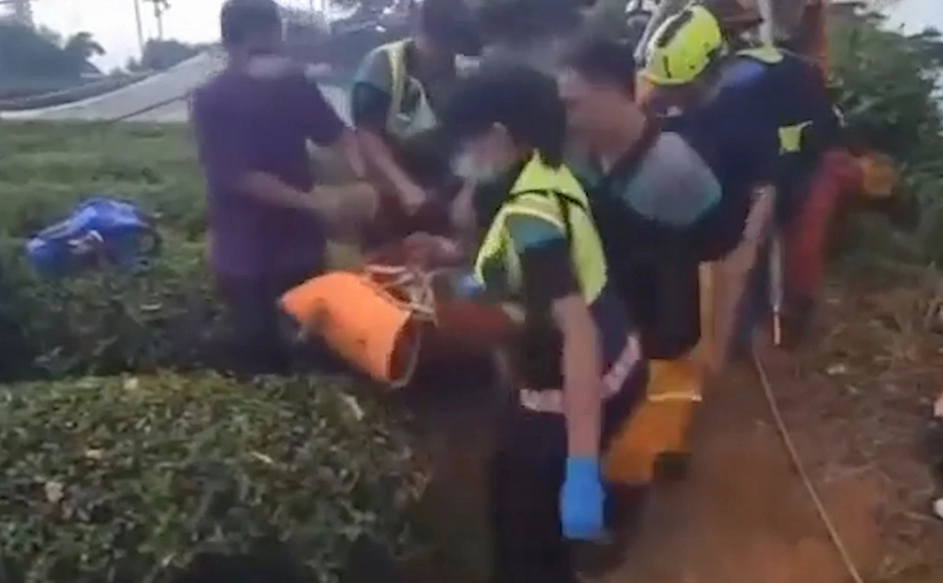 Situação de dois trabalhadores vietnamitas que caíram em um desfiladeiro em Taiwan enquanto se escondiam da polícia - 1 Tình trạng của 2 lao động Việt rơi xuống vực ở Đài Loan khi trốn cảnh sát - 1