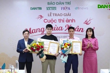 Báo Dân trí trao giải cuộc thi ảnh "Mang mùa xuân về 2025"