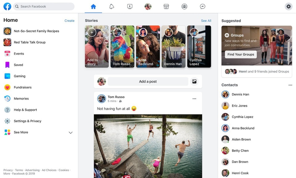 Facebook đổi giao diện hoàn toàn mới trong tháng 3/2020 - 1 Facebook đổi giao diện hoàn toàn mới trong tháng 3/2020 - 1