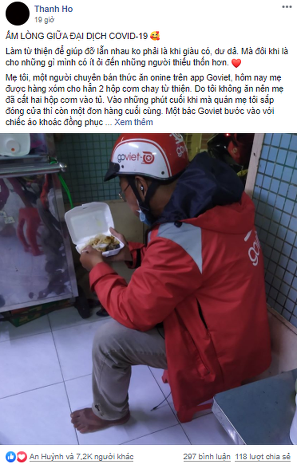 Hộp cơm chay ấm tình người trong mùa dịch - 1 Hộp cơm chay ấm tình người trong mùa dịch - 1