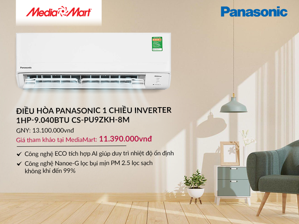 Top 5 điều hòa Panasonic giảm giá, đáng mua dịp hè 2023 - 2 Top 5 điều hòa Panasonic giảm giá, đáng mua dịp hè 2023 - 2