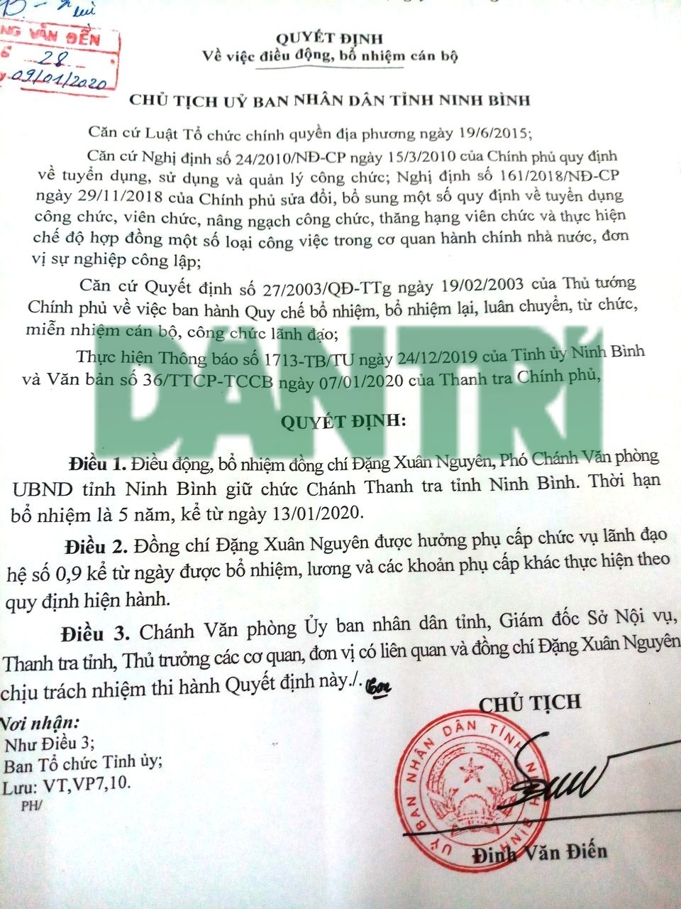 Chánh Thanh tra Ninh Bình được bổ nhiệm khi chưa là Thanh tra viên chính - 2 Chánh Thanh tra Ninh Bình được bổ nhiệm khi chưa là Thanh tra viên chính - 2